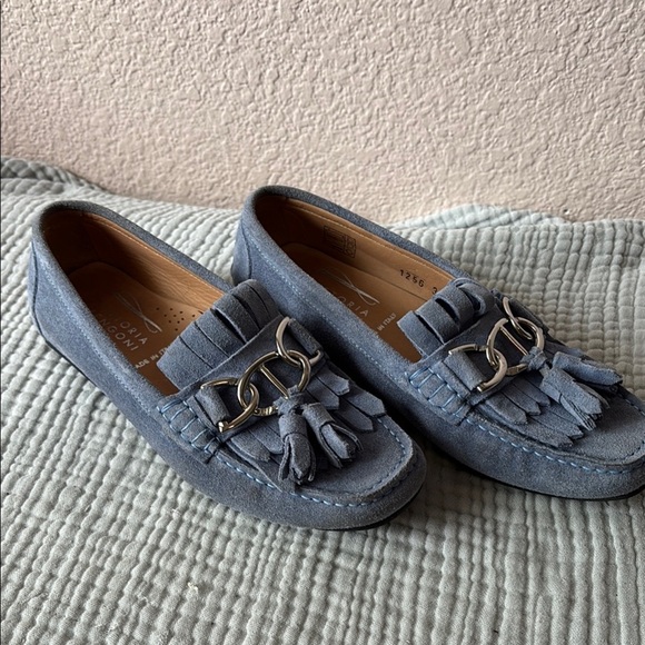 Venezia Women's Tassel Loafers in Soft Blue - Picture 4 of 7